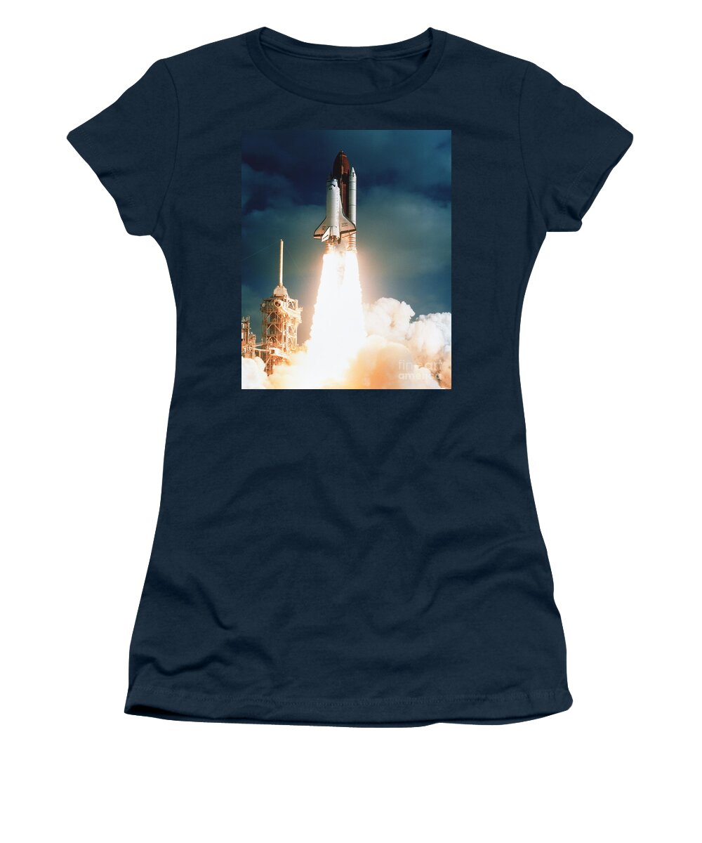 Space Telescopes Women's T-Shirt featuring the photograph Space Shuttle Launch by NASA Science Source