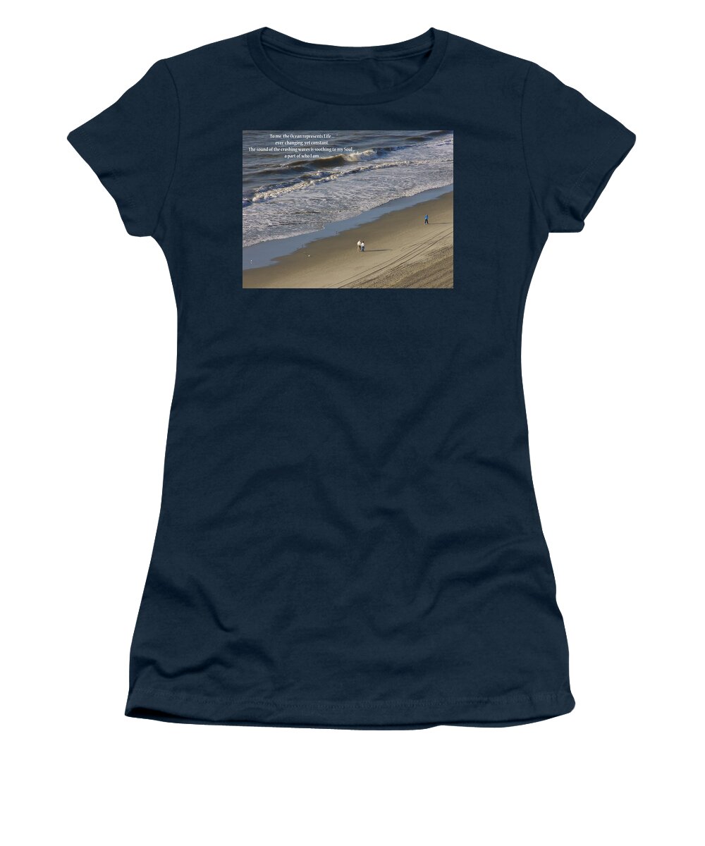 Photograph Women's T-Shirt featuring the photograph The Ocean #2 by Rhonda McDougall