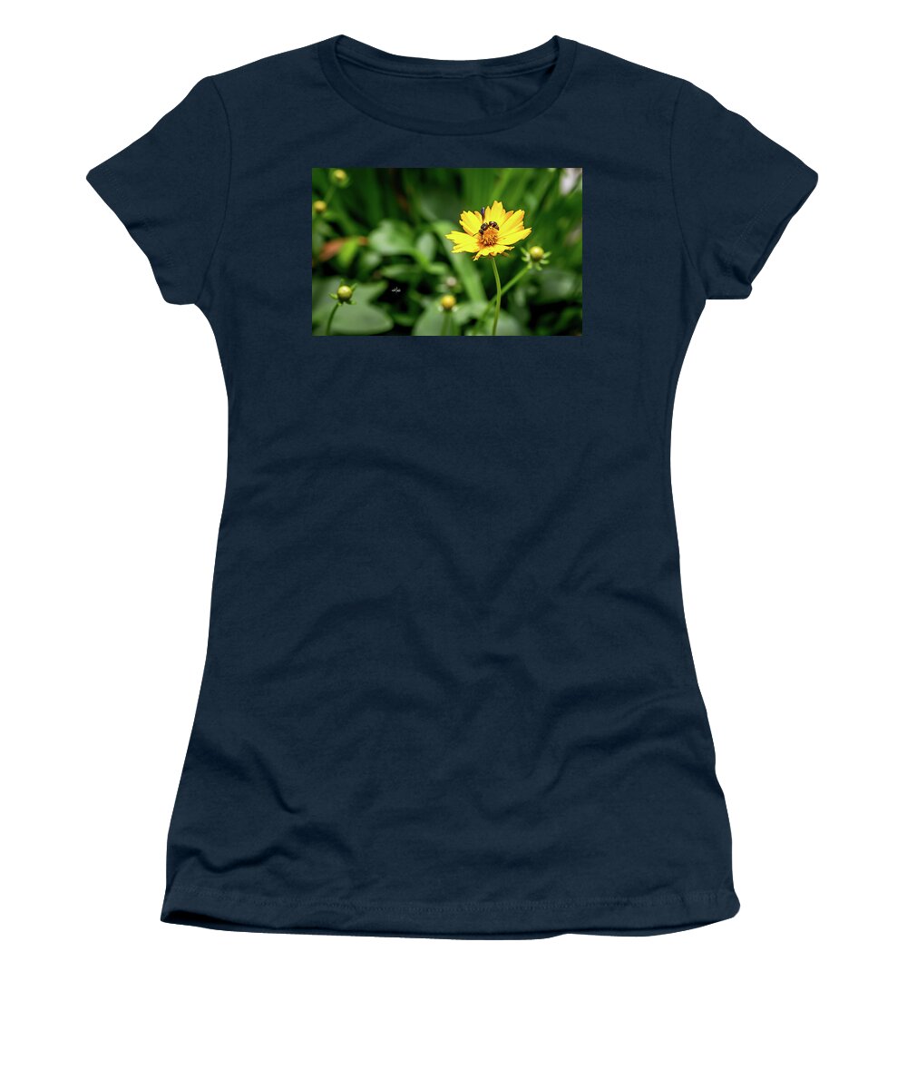 Flower Women's T-Shirt featuring the digital art The Wasp and the Fly #1 by Ed Stines