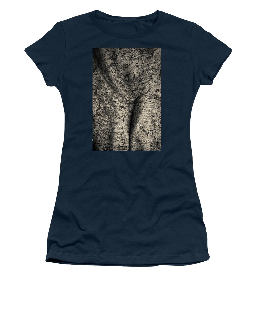 Tree Women's T-Shirt featuring the photograph Tree Trunk I Toned by David Gordon