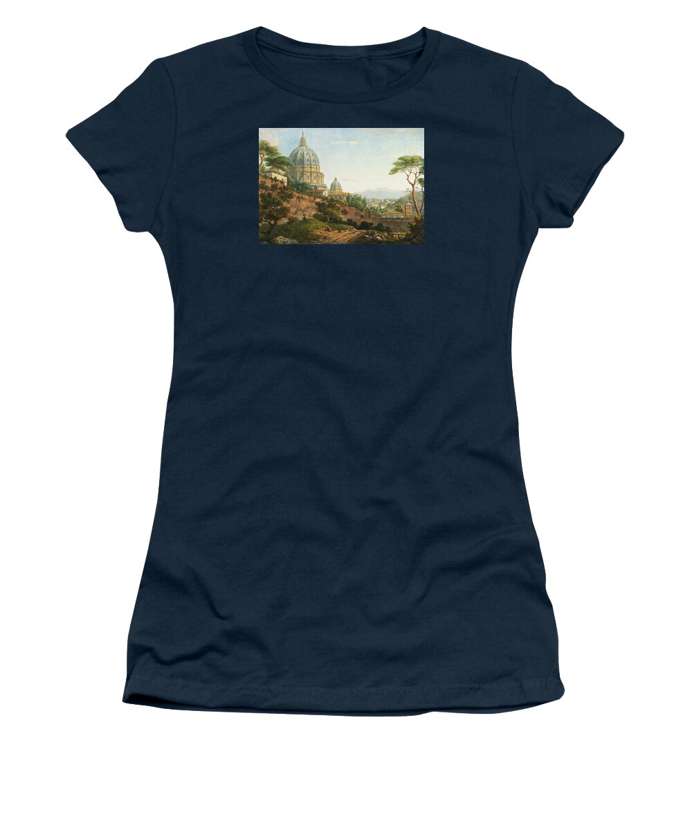 William Marlow Women's T-Shirt featuring the painting View of Saint Peter's. Rome #2 by William Marlow