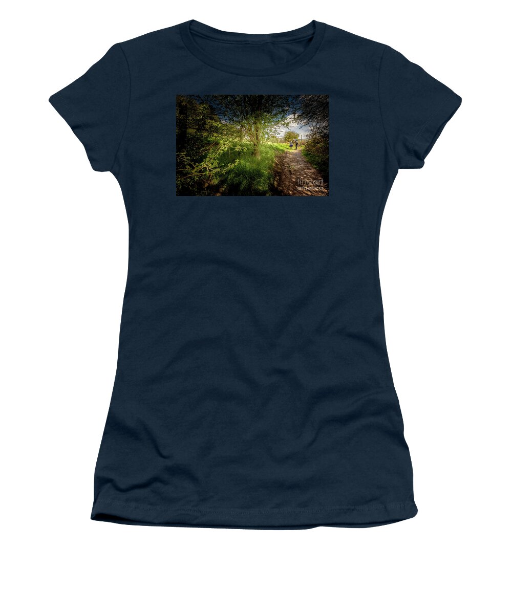 D90 Women's T-Shirt featuring the photograph Walking in Riddlesden by Mariusz Talarek