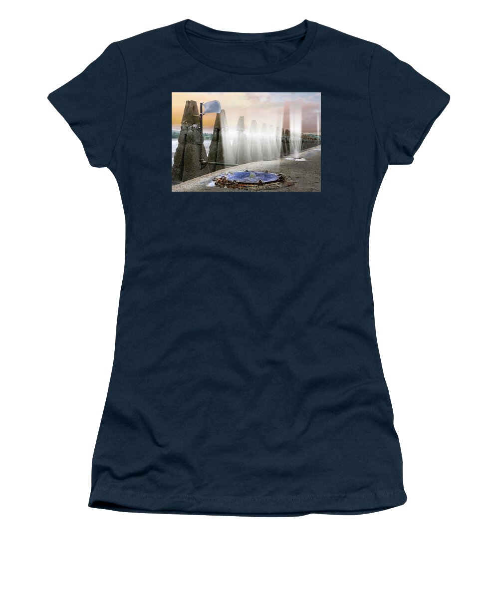 Barrier Women's T-Shirt featuring the photograph Wester Barrier #1 by Micah Offman