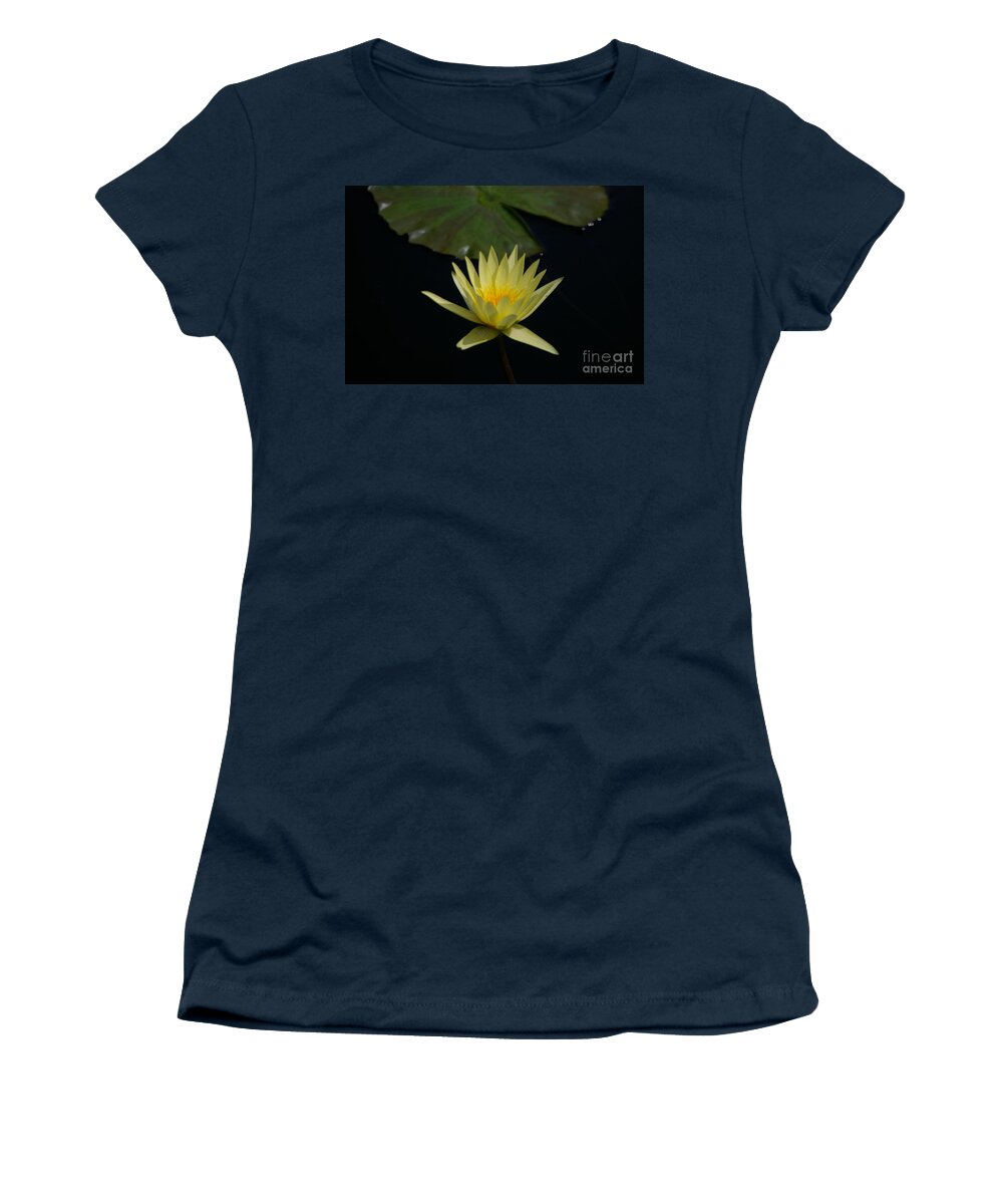 Yellow Women's T-Shirt featuring the photograph Yellow Lotus Waterlily #2 by Jackie Irwin
