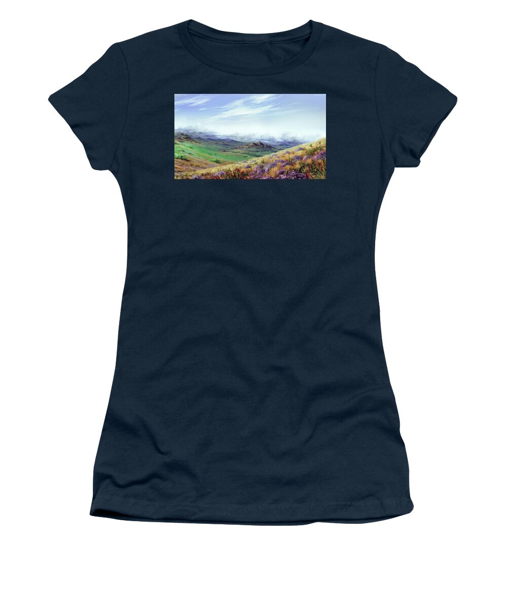 Landscape Women's T-Shirt featuring the digital art Landscape #12 by Maye Loeser