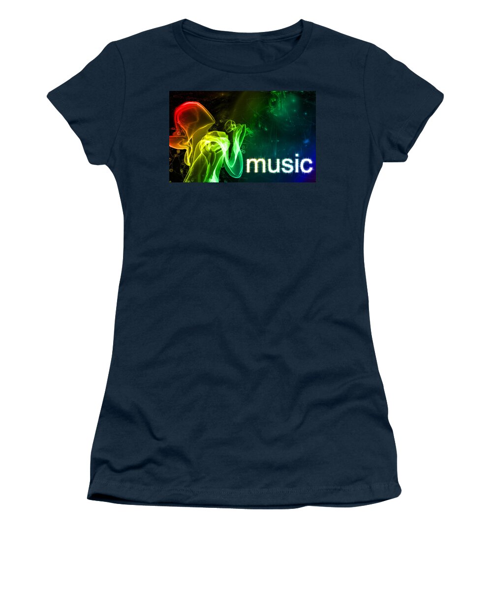 Music Women's T-Shirt featuring the digital art Music #12 by Maye Loeser