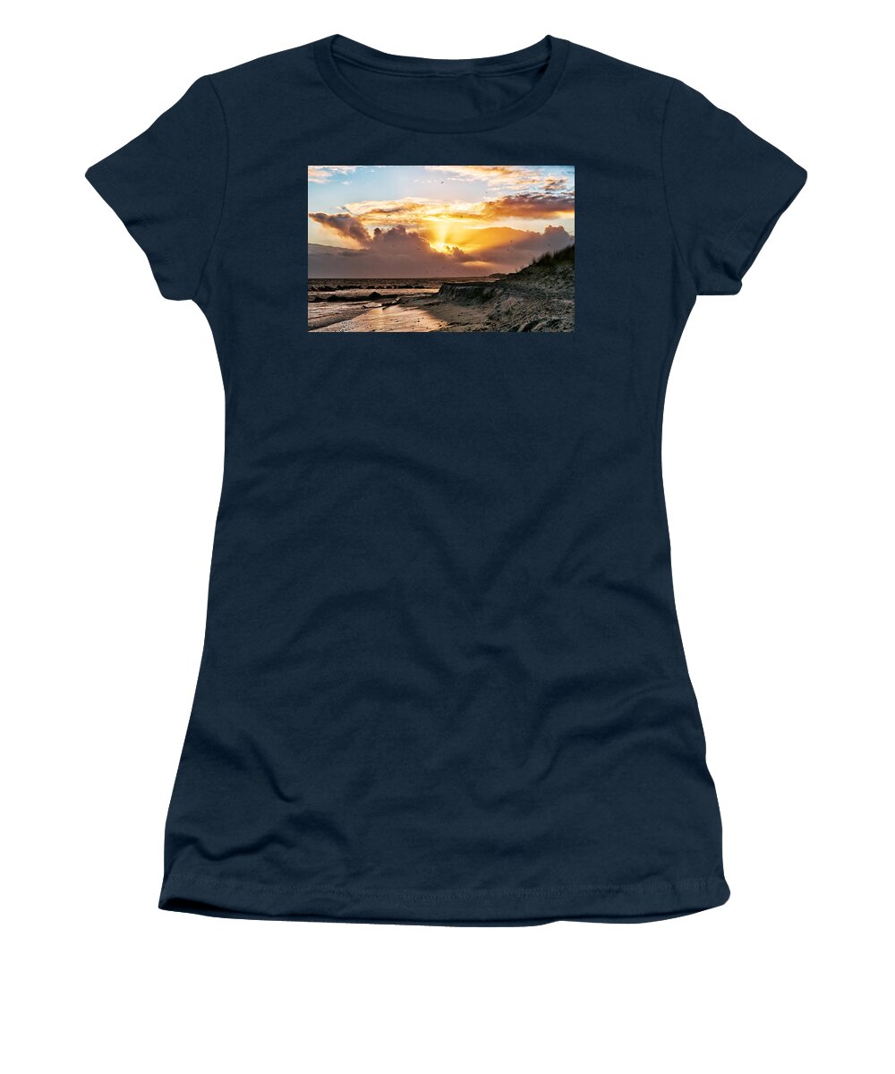Beach Women's T-Shirt featuring the digital art Beach #13 by Super Lovely