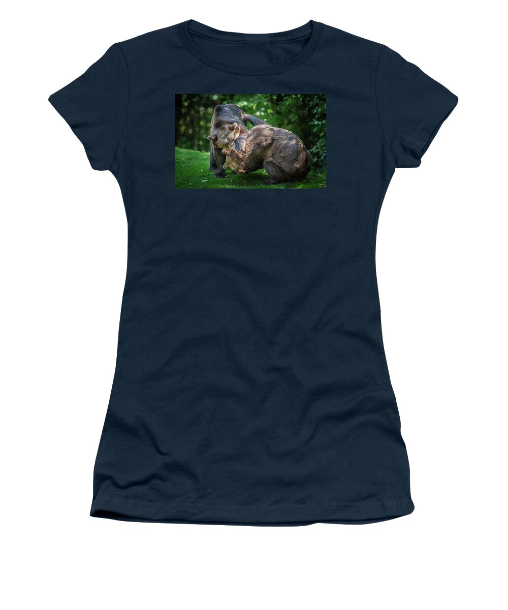Bear Women's T-Shirt featuring the digital art Bear #13 by Super Lovely