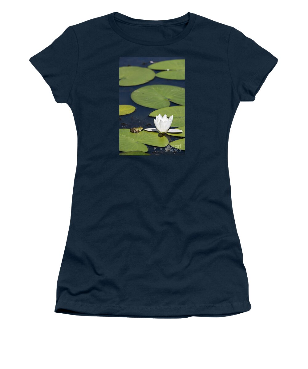 Edible Frog Women's T-Shirt featuring the photograph 150622p020 by Arterra Picture Library