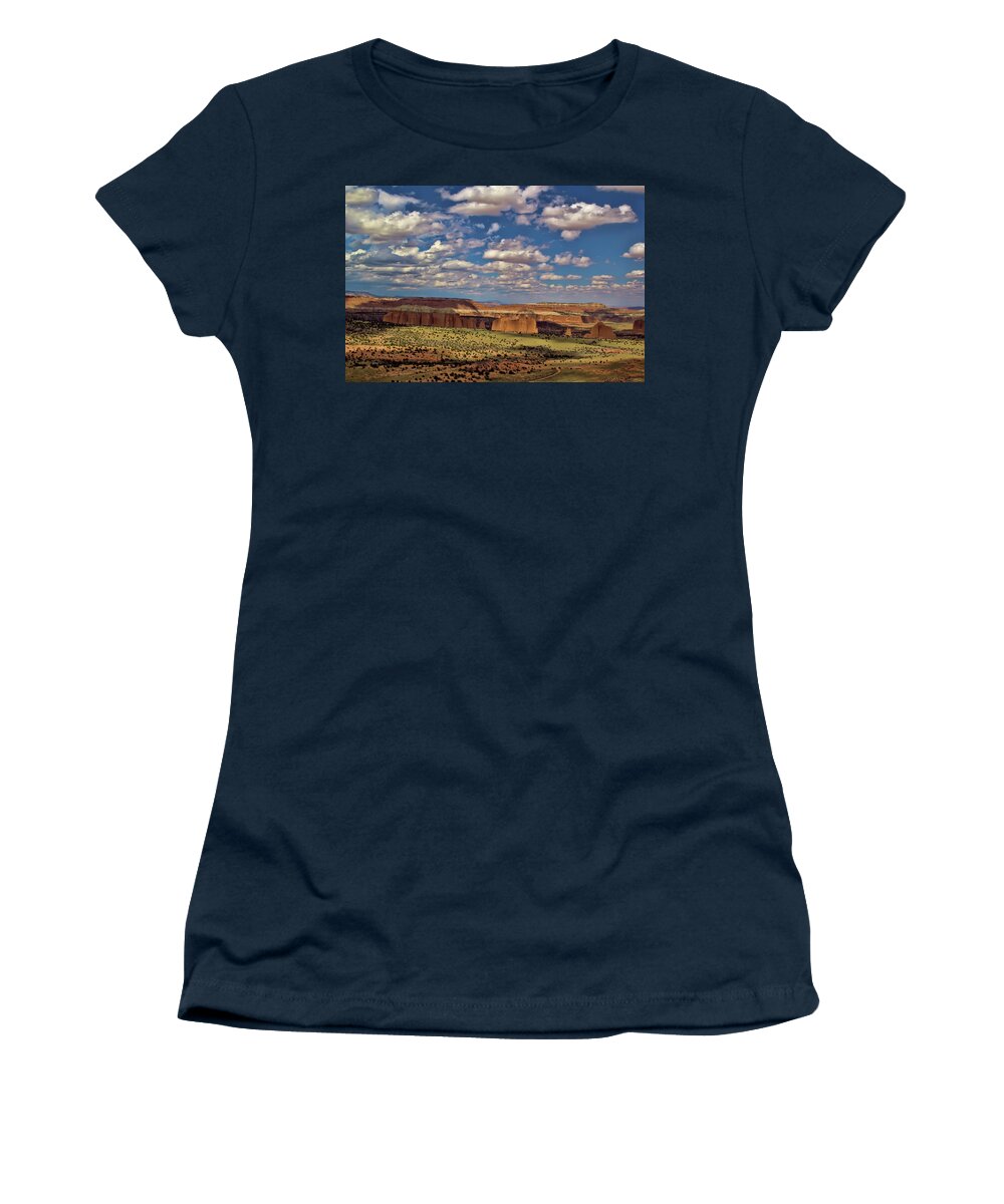 Capitol Reef National Park Women's T-Shirt featuring the photograph Capitol Reef National Park Catherdal Valley #18 by Mark Smith