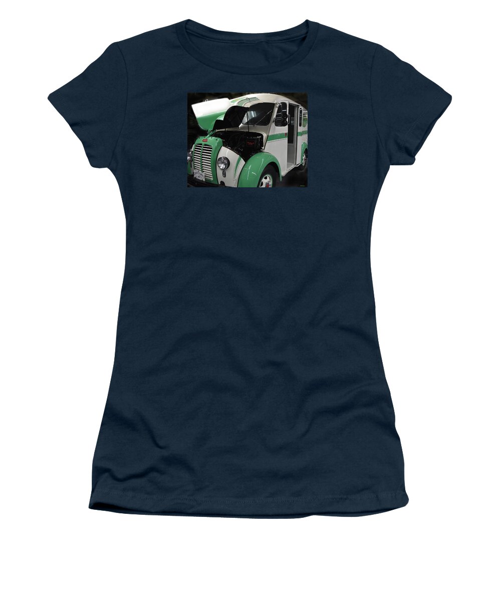 Art Women's T-Shirt featuring the photograph 1957 Divco Classic Dairy Truck 2 by DB Hayes