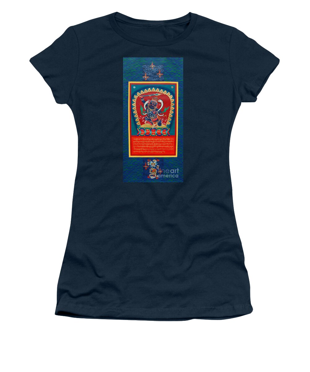 Thangka Women's T-Shirt featuring the painting Arya Achala - Immovable One by Sergey Noskov