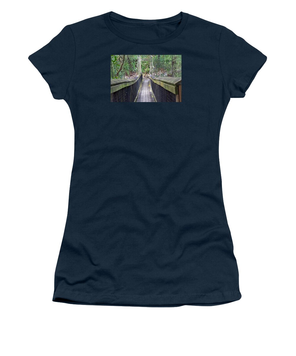 Scenery Women's T-Shirt featuring the photograph Bridge To Paradise #2 by Kenneth Albin