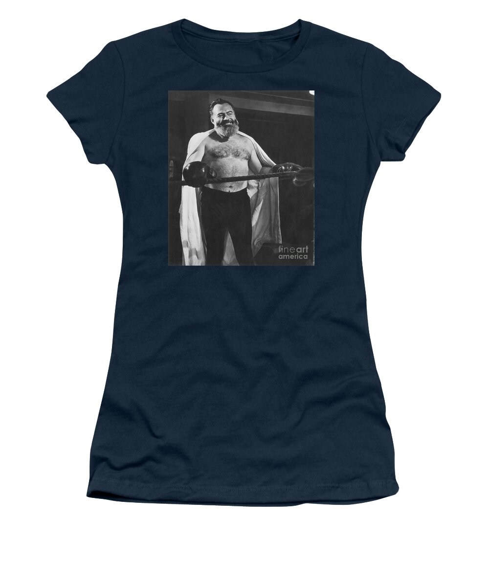 1944 Women's T-Shirt featuring the photograph Ernest Hemingway #1 by Granger