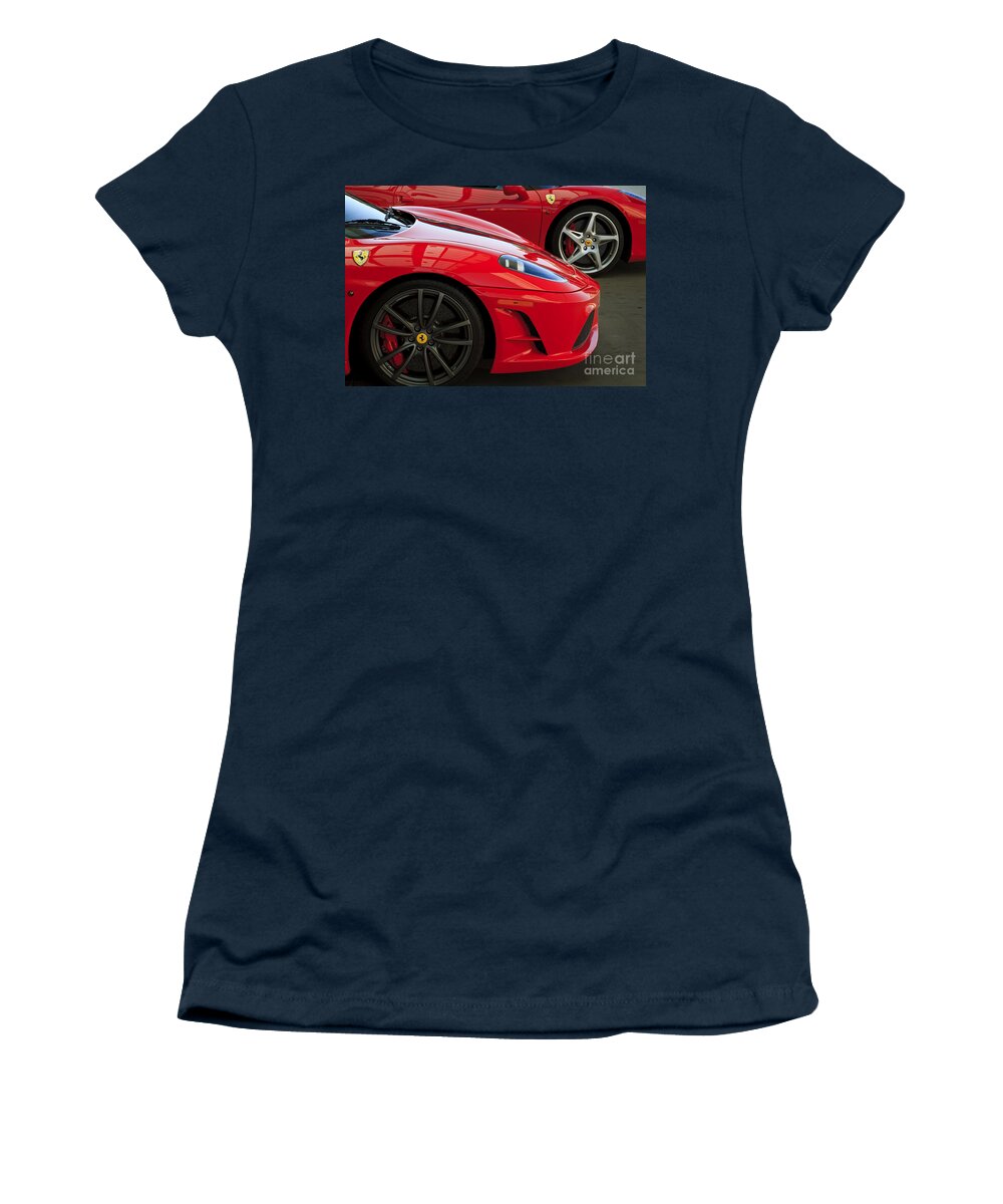 Ferrari Women's T-Shirt featuring the photograph 2 of a Kind by Dennis Hedberg