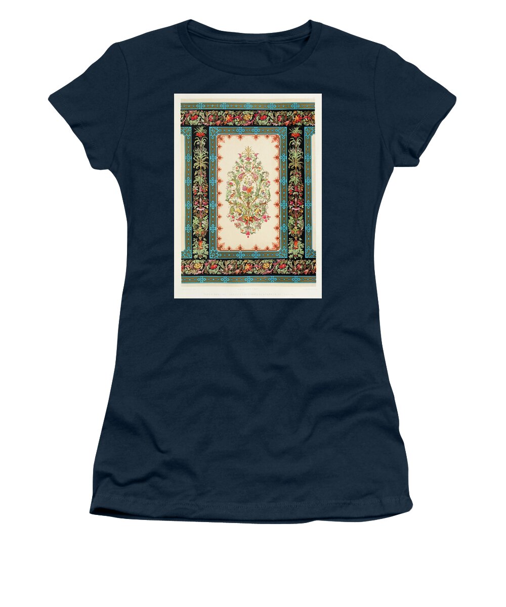 1900s Women's T-Shirt featuring the painting Paper hanging from the Industrial arts of the Nineteenth Century #2 by Vincent Monozlay