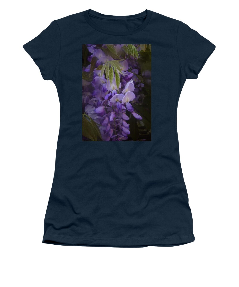 Flower Women's T-Shirt featuring the photograph Wysteria by Richard Cummings