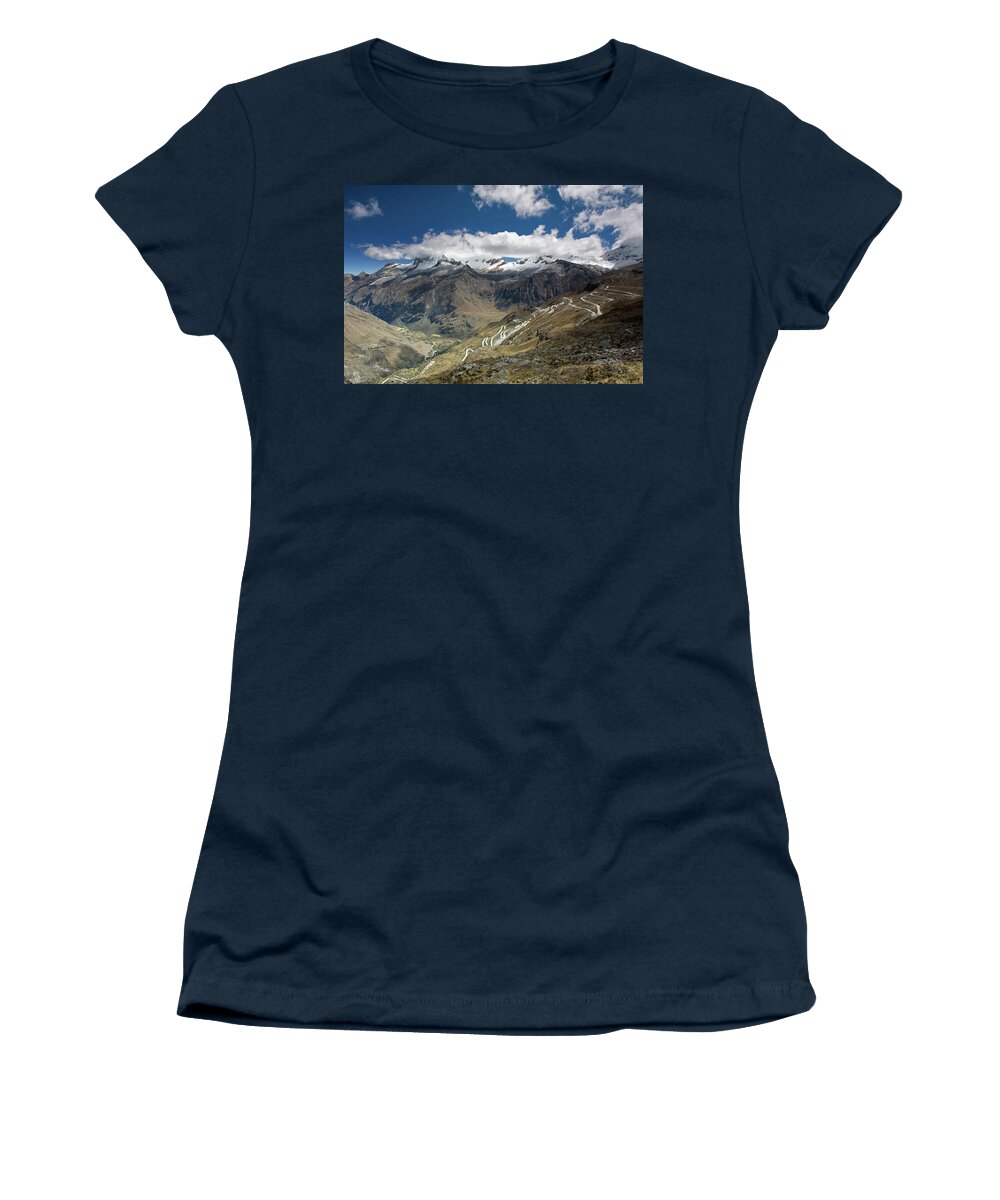 Portachuelo Pass Women's T-Shirt featuring the photograph View from Portachuelo Pass #2 by Aivar Mikko