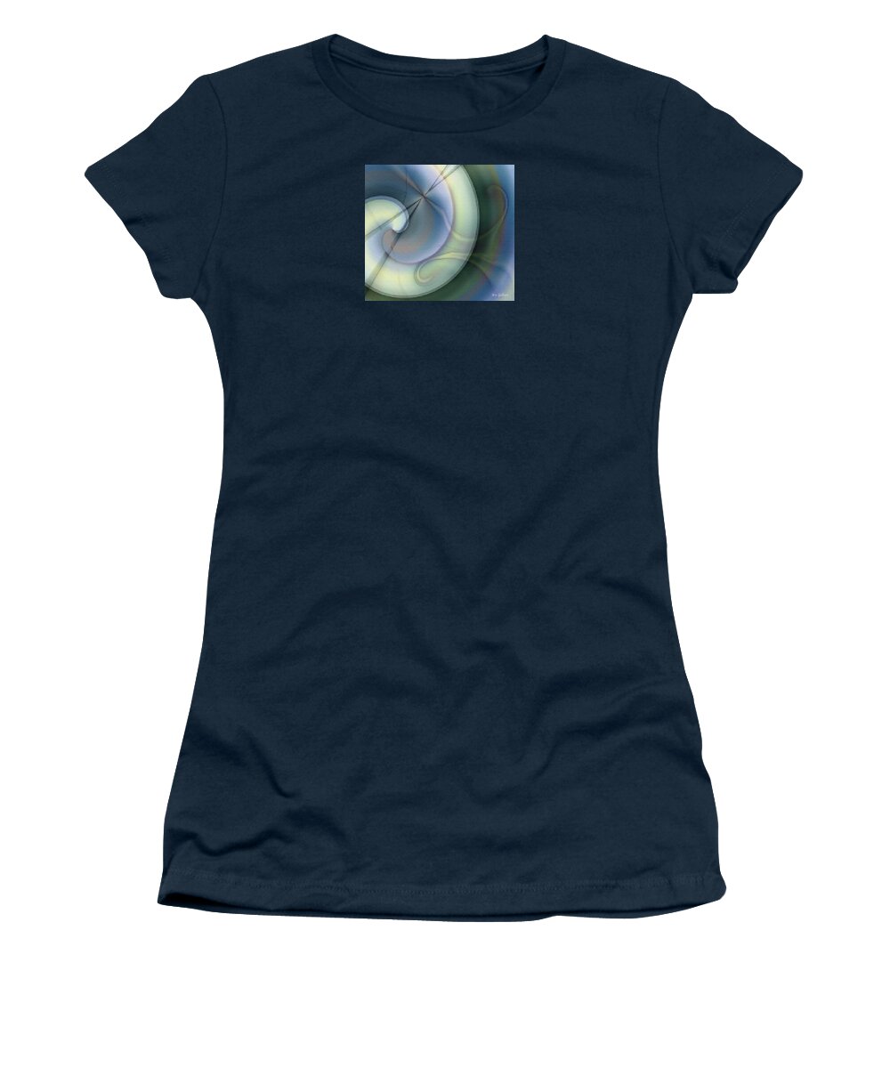 Abstract Art Women's T-Shirt featuring the digital art Sundial by Iris Gelbart