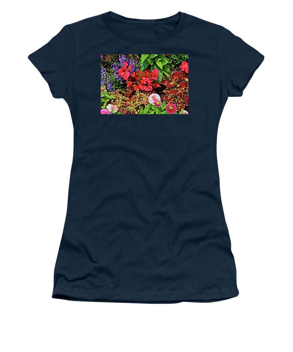 Begonia Women's T-Shirt featuring the photograph 2017 Mid July at the Gardens Begonia and Coleus by Janis Senungetuk