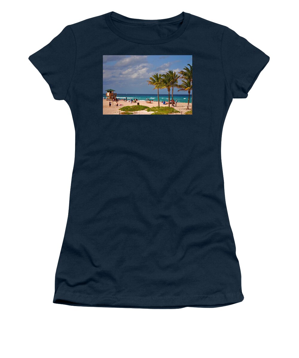Singer Island Women's T-Shirt featuring the photograph 23- A Day At The Beach by Joseph Keane