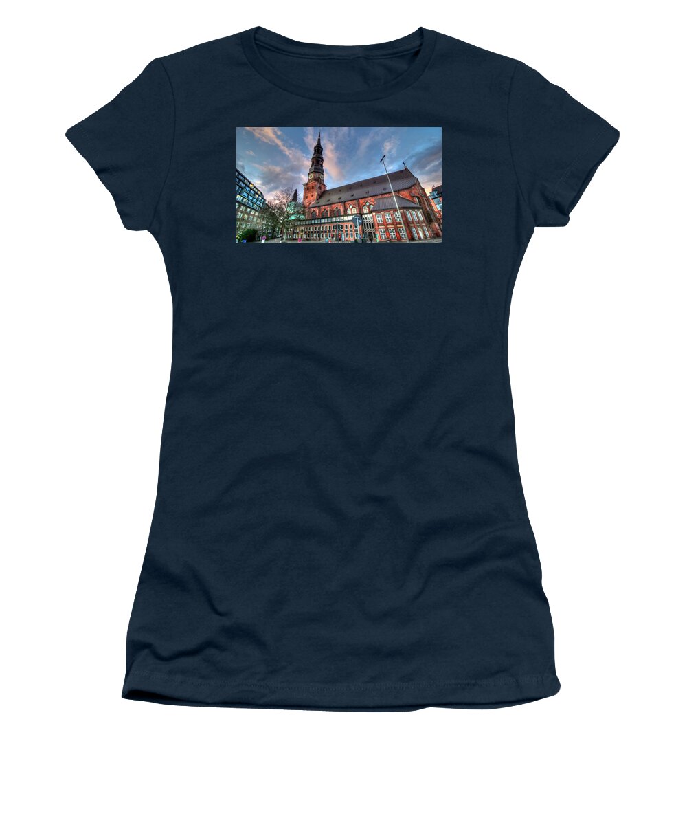 Hamburg Germany Women's T-Shirt featuring the photograph Hamburg GERMANY #23 by Paul James Bannerman