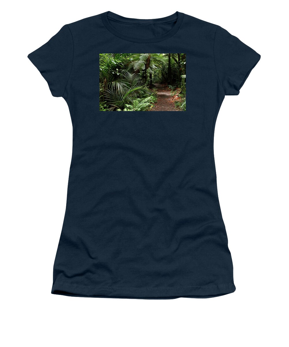 Jungle Women's T-Shirt featuring the photograph Walking trail 7 by Les Cunliffe
