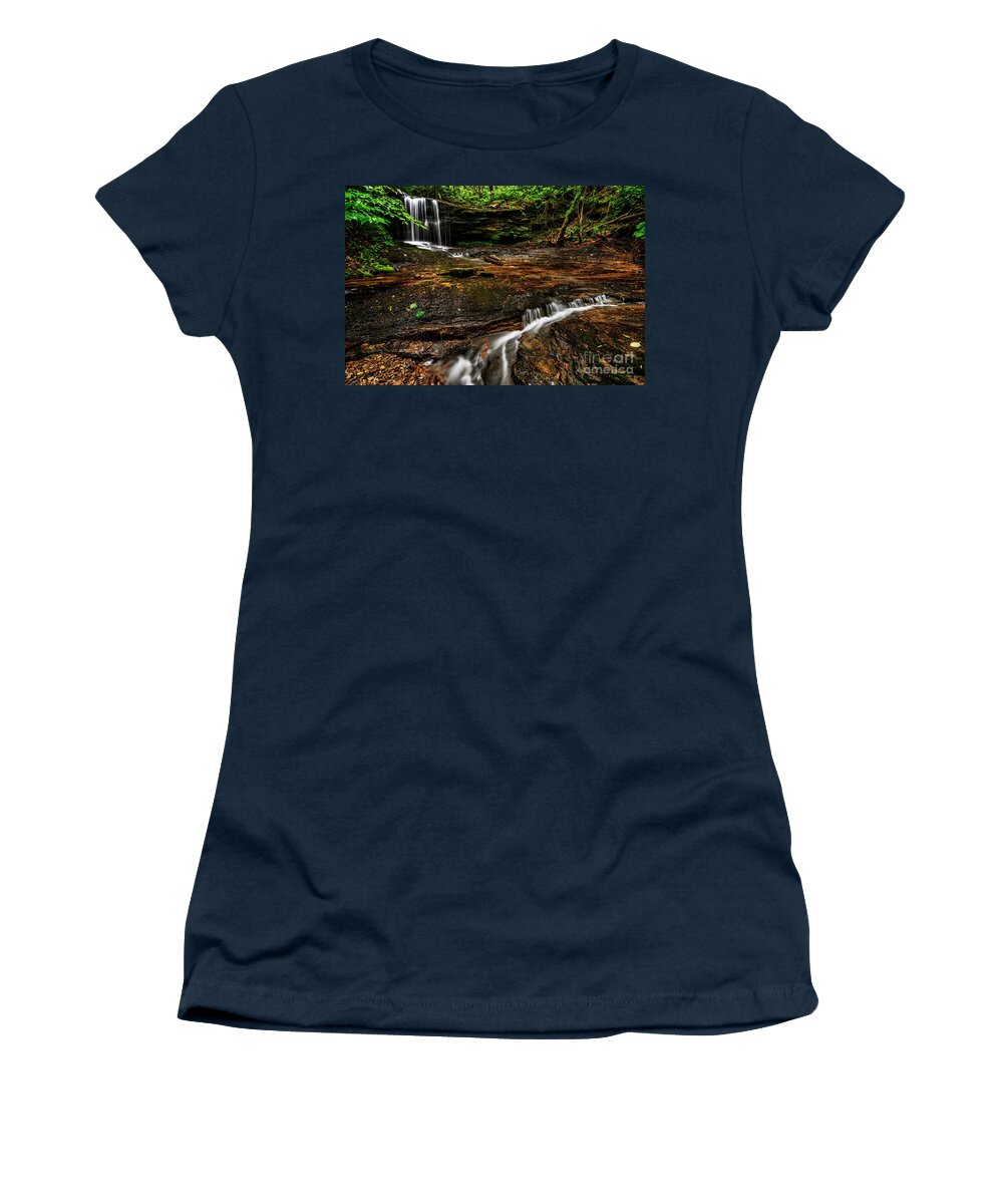 Usa Women's T-Shirt featuring the photograph West Virginia Waterfall #26 by Thomas R Fletcher
