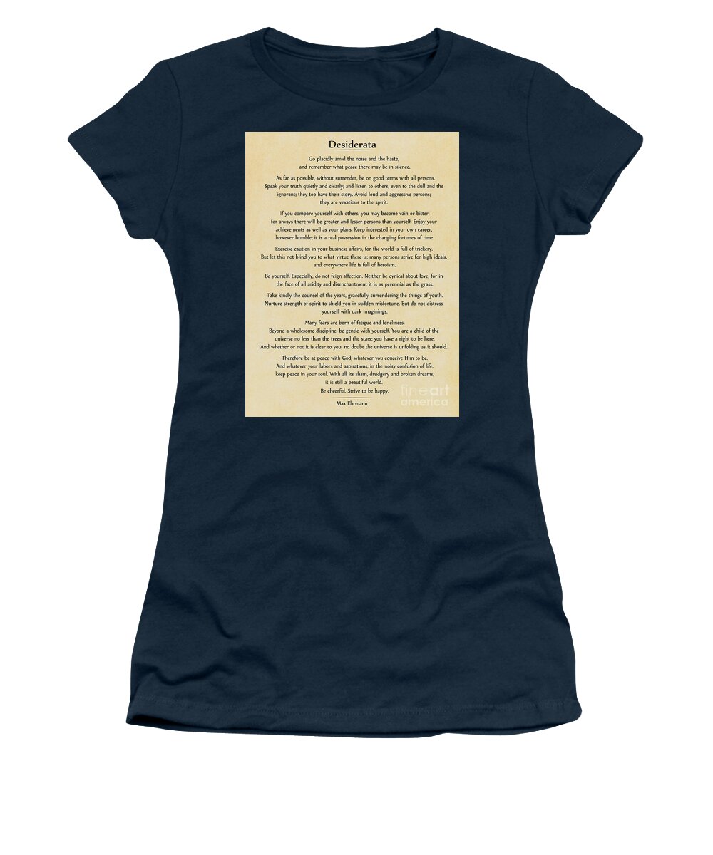 Desiderata Women's T-Shirt featuring the photograph 264- Desiderata by Joseph Keane