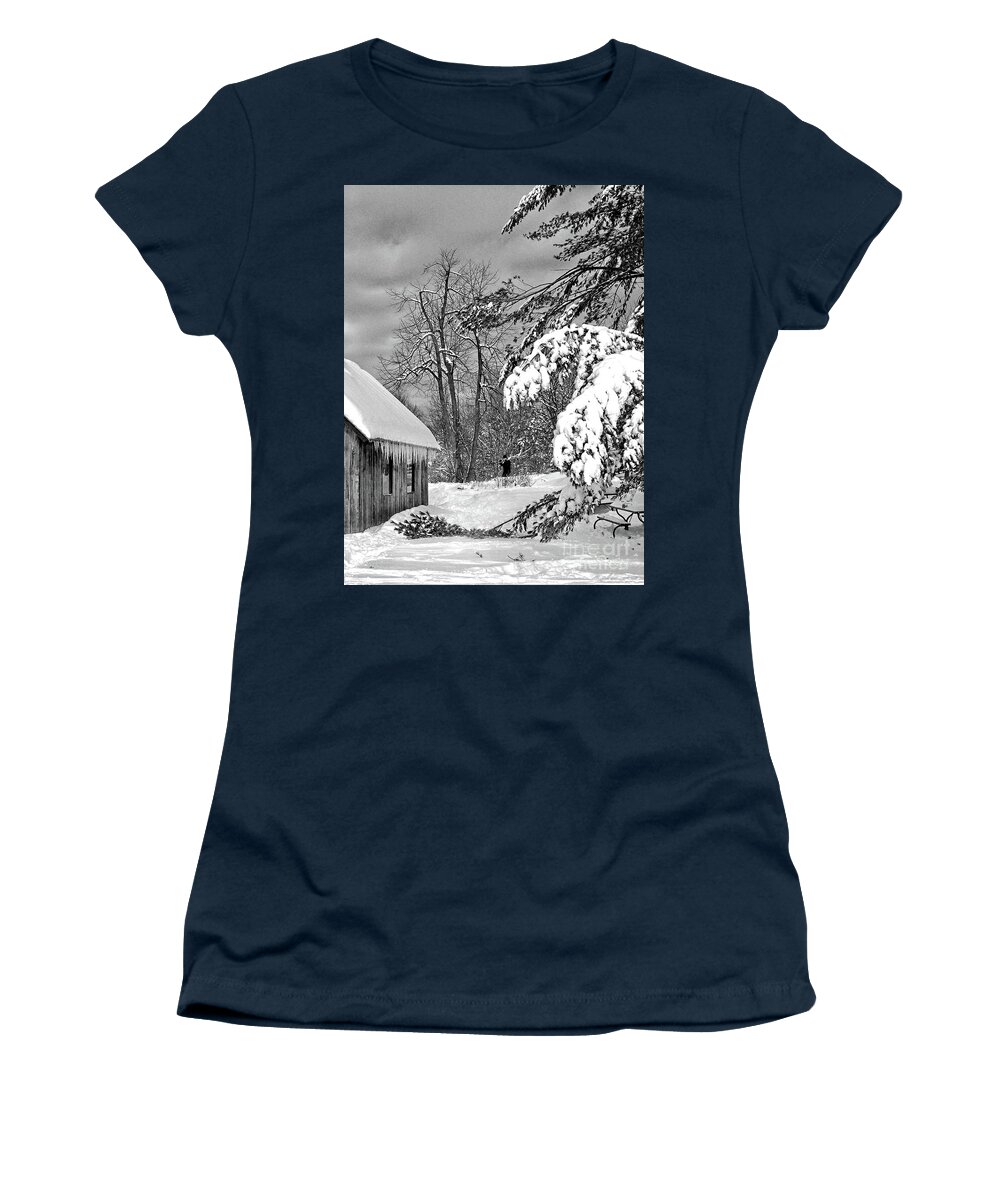  Women's T-Shirt featuring the photograph 2974a Bw by Burney Lieberman