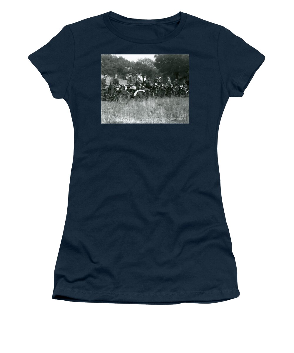 Motorcycles Women's T-Shirt featuring the photograph 1941 Motorcycle Vintage Series #3 by Sherry Harradence