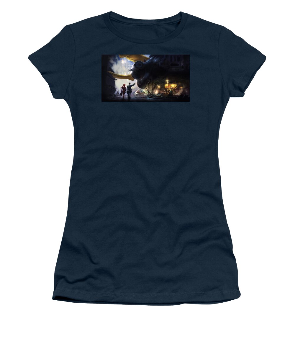 Adventure Women's T-Shirt featuring the digital art Adventure #3 by Maye Loeser