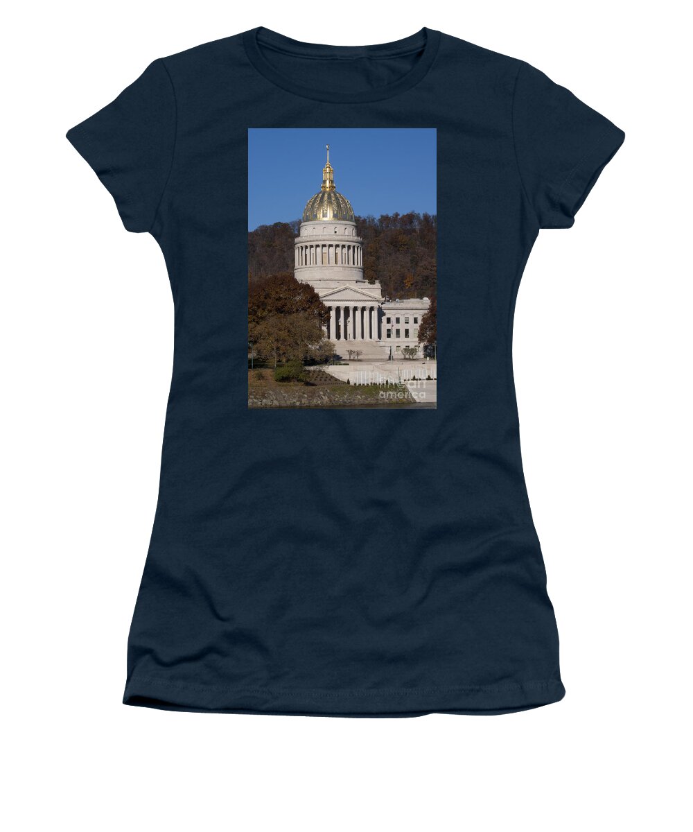 Capital Women's T-Shirt featuring the photograph Capital of West Virginia in Charleston #3 by Anthony Totah