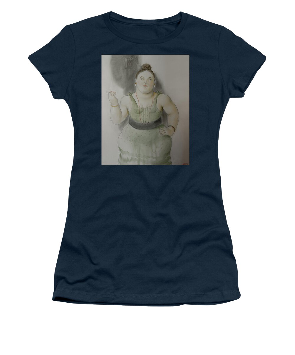 Bogota Women's T-Shirt featuring the digital art Bogota Museo Botero #31 by Carol Ailles