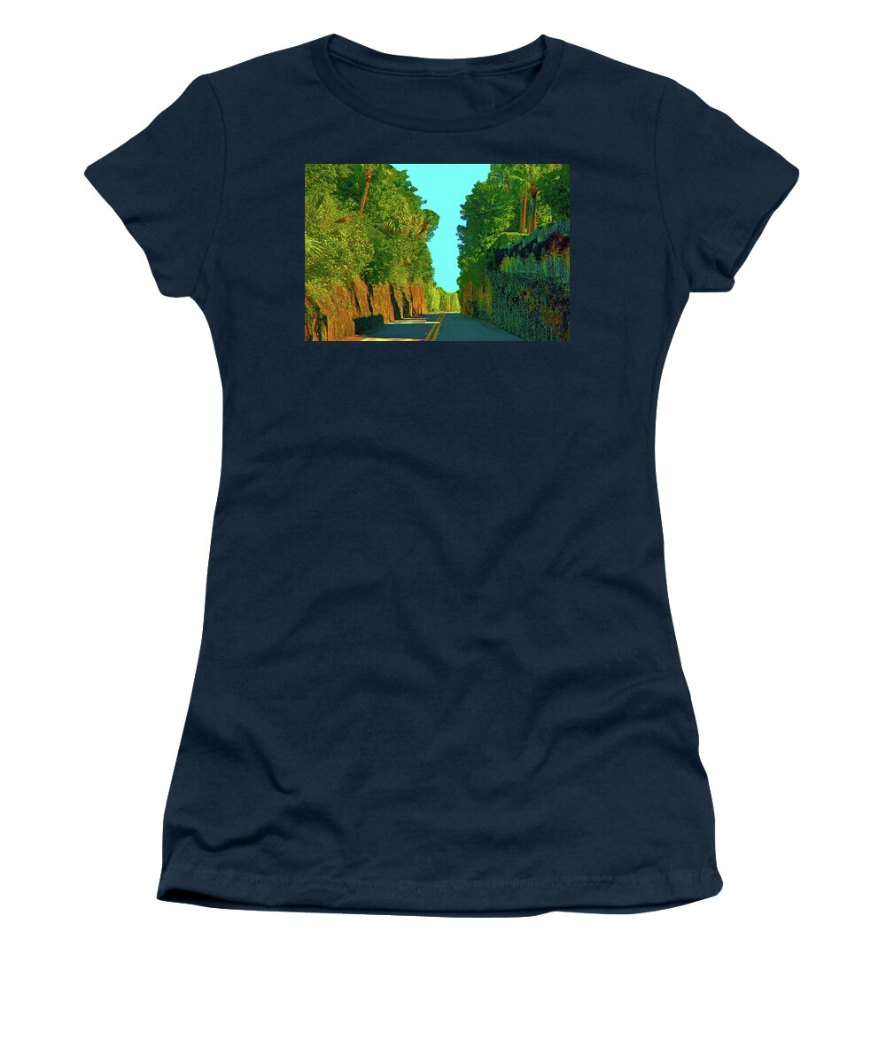 Paintings Women's T-Shirt featuring the digital art 34- Enchanted Highway by Joseph Keane