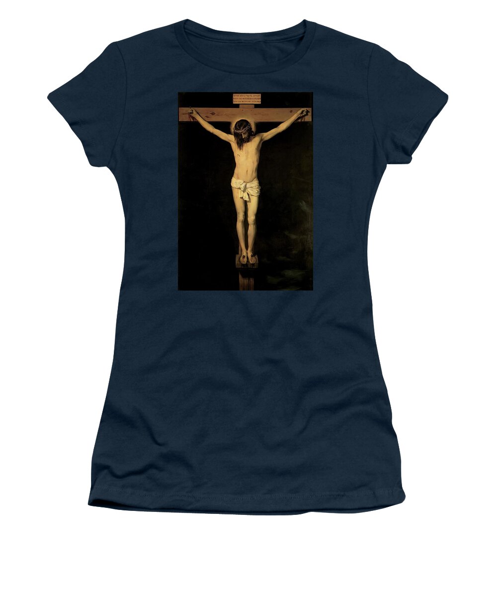 Diego Velazquez Women's T-Shirt featuring the painting Christ on the Cross by Diego Velazquez