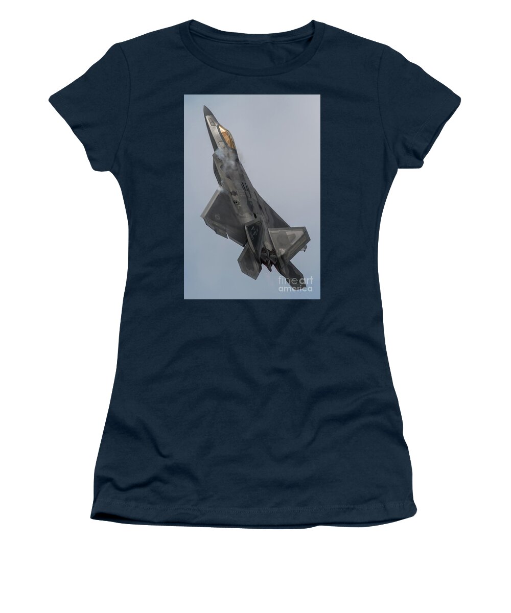 F22 Raptor Women's T-Shirt featuring the digital art F-22 Raptor #4 by Airpower Art