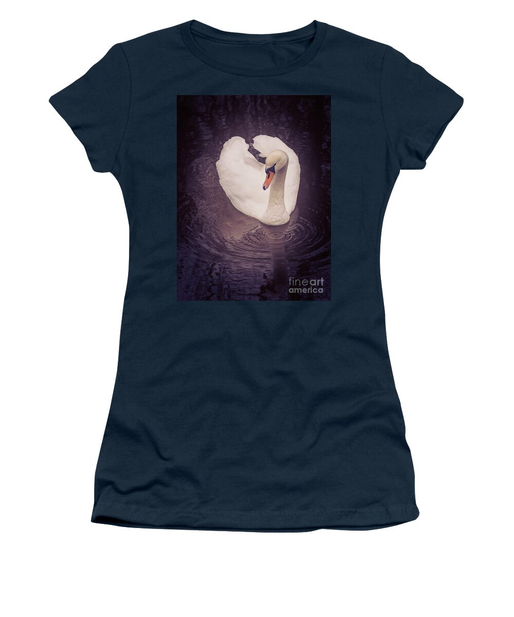D90 Women's T-Shirt featuring the photograph Swan by Mariusz Talarek