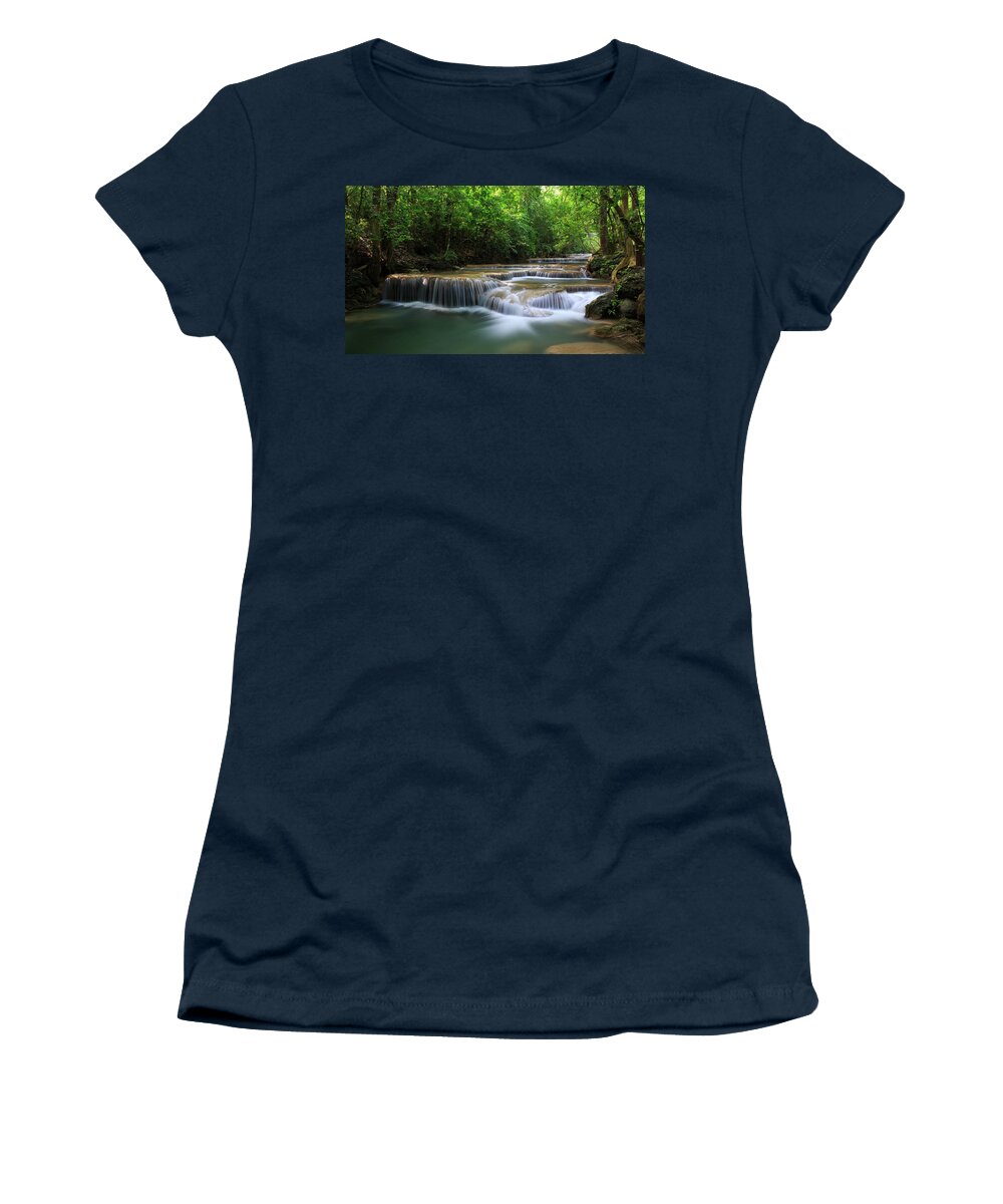 Waterfall Women's T-Shirt featuring the photograph Waterfall #41 by Mariel Mcmeeking