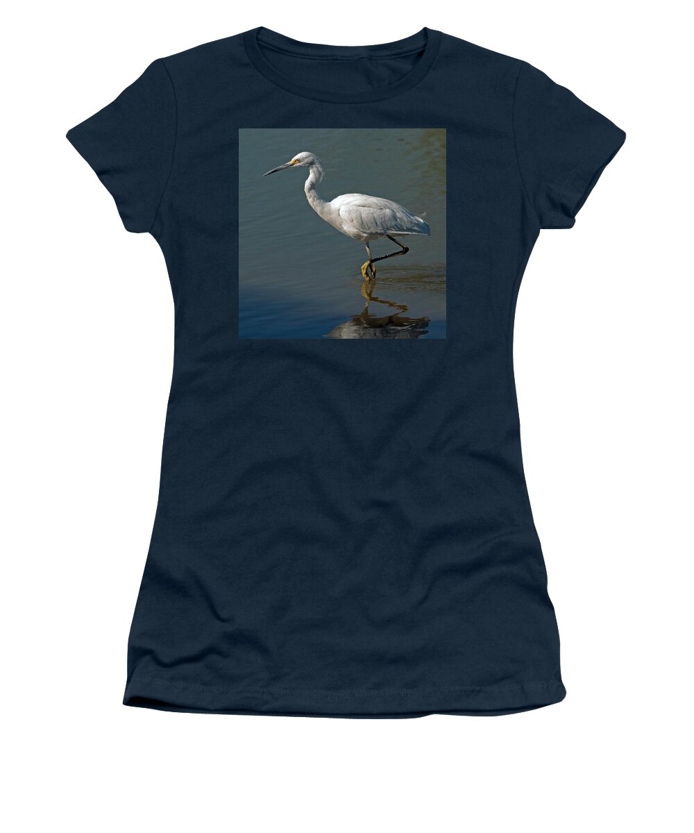 Snowy Egret Women's T-Shirt featuring the photograph Snowy Egret #5 by Tam Ryan