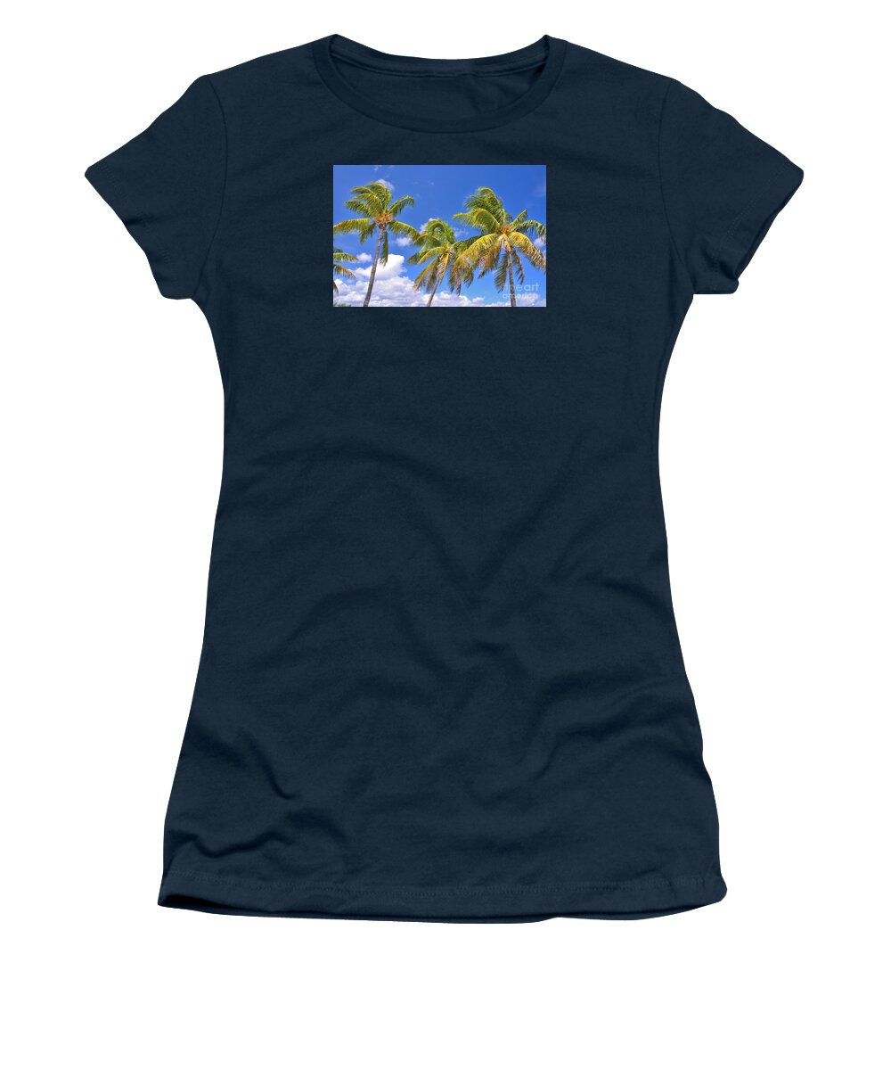 Palm Trees Women's T-Shirt featuring the photograph 52- Palms In Paradise by Joseph Keane