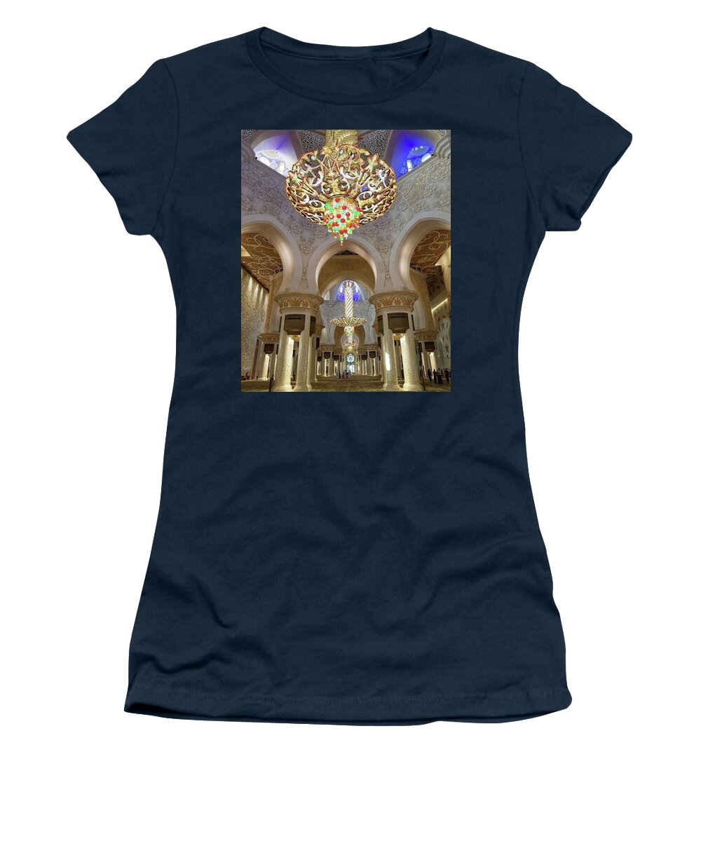 Mosque Women's T-Shirt featuring the photograph Sheikh Zayed Mosque #3 by Awni H