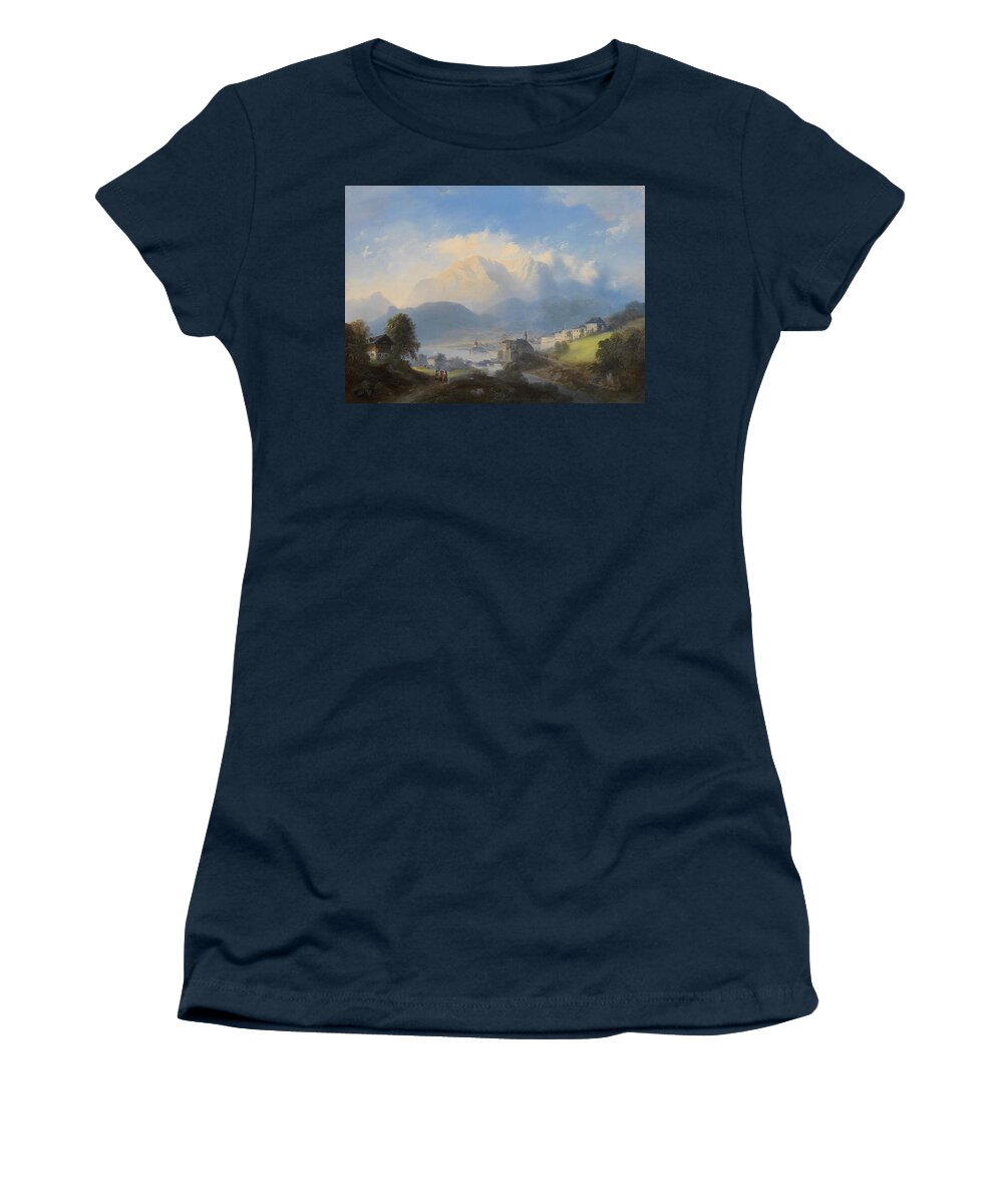 Manner Of Canaletto (venetian Women's T-Shirt featuring the painting Landscape #67 by MotionAge Designs