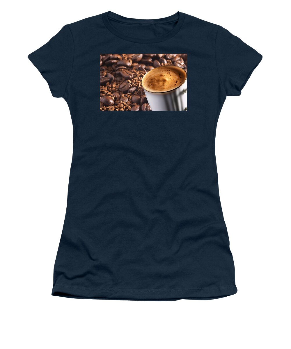 Coffee Women's T-Shirt featuring the photograph Coffee #7 by Jackie Russo