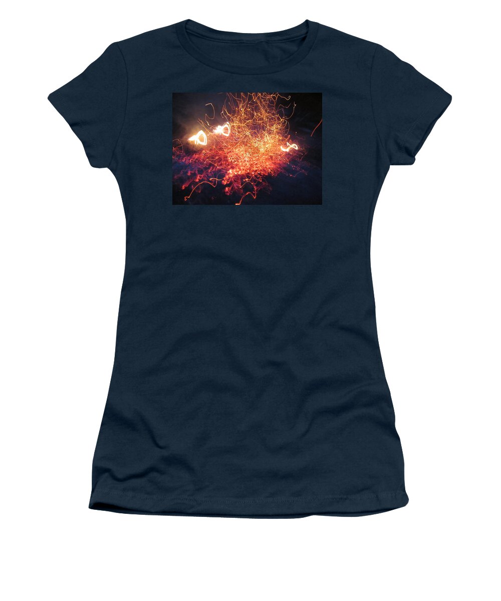 Fire Women's T-Shirt featuring the photograph Fire #7 by Jackie Russo