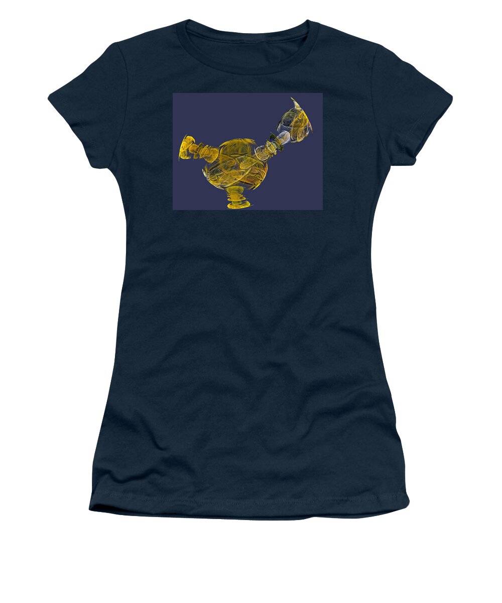 Fractal Art Women's T-Shirt featuring the digital art A Balancing Act by Rein Nomm