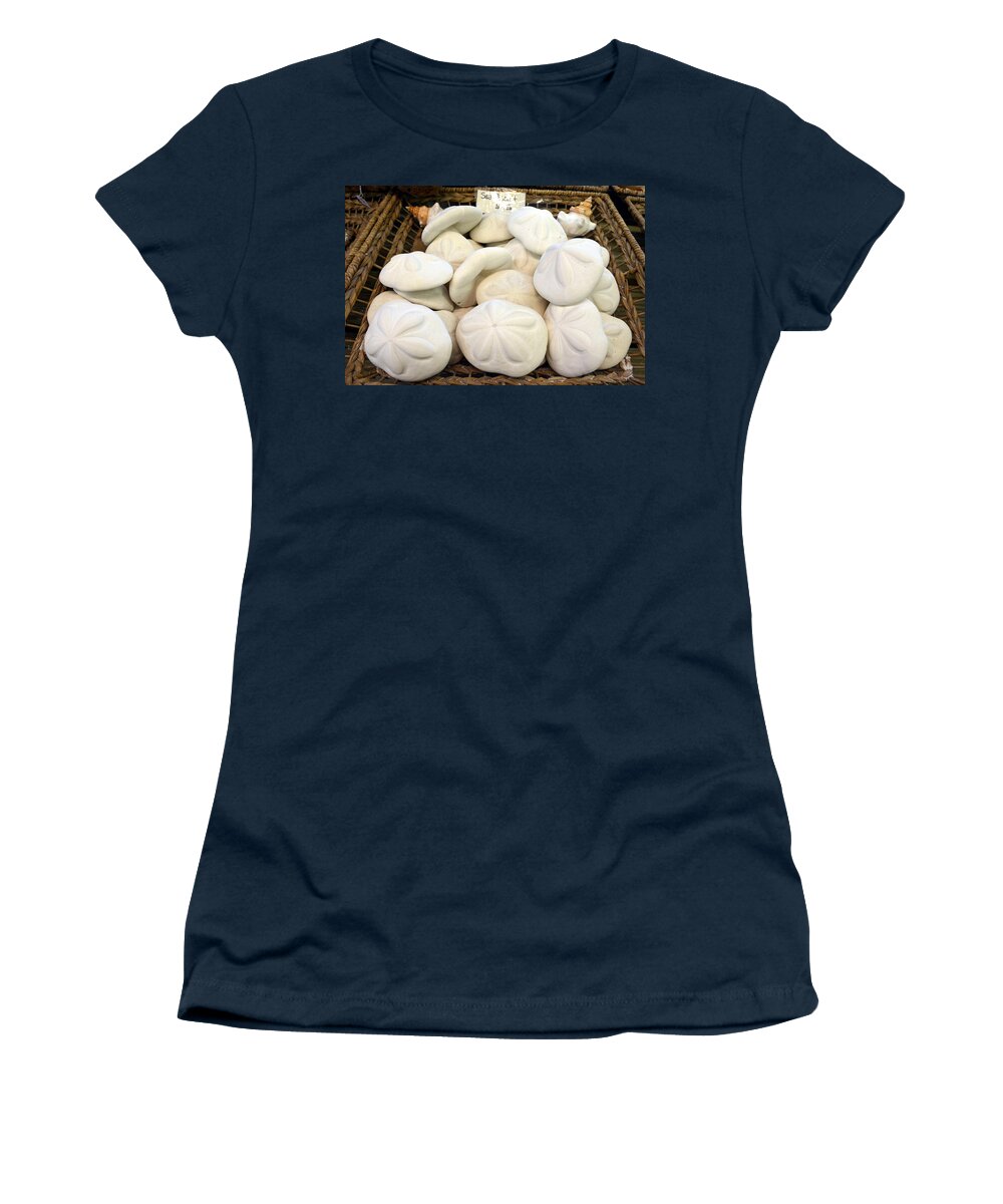 Sea Biscuits Women's T-Shirt featuring the photograph A Basket of Sea Biscuits by Carla Parris