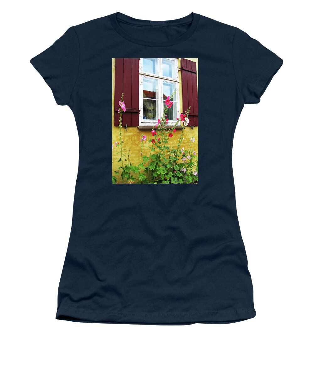 Window Women's T-Shirt featuring the photograph A Cheerful Window by Ted Keller