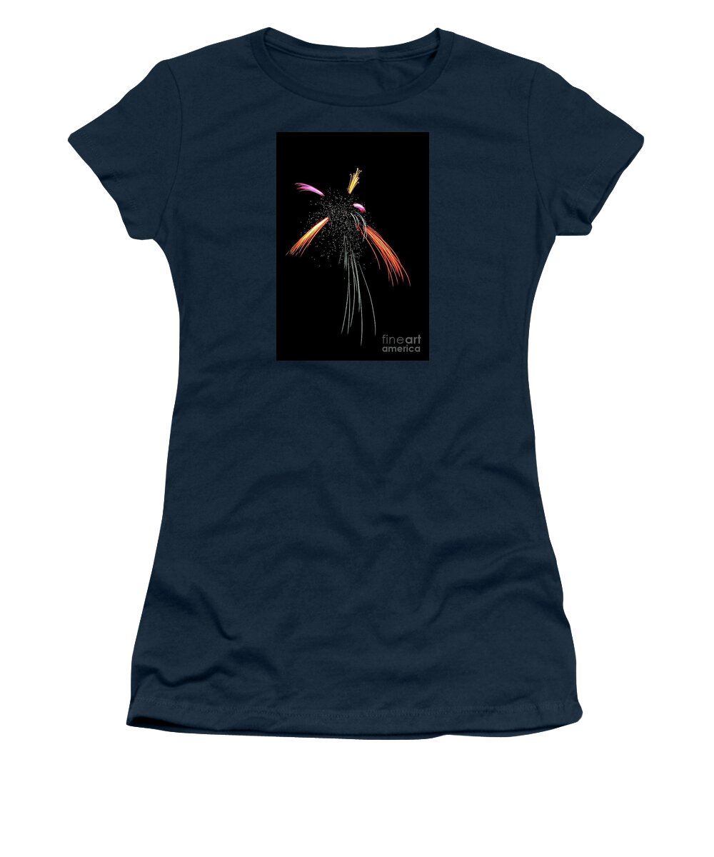 Fireworks Firework Pyrotechnic 4th July Color Colors Colorful Fire Works Women's T-Shirt featuring the photograph A Dance of Light 4871 by Ken DePue