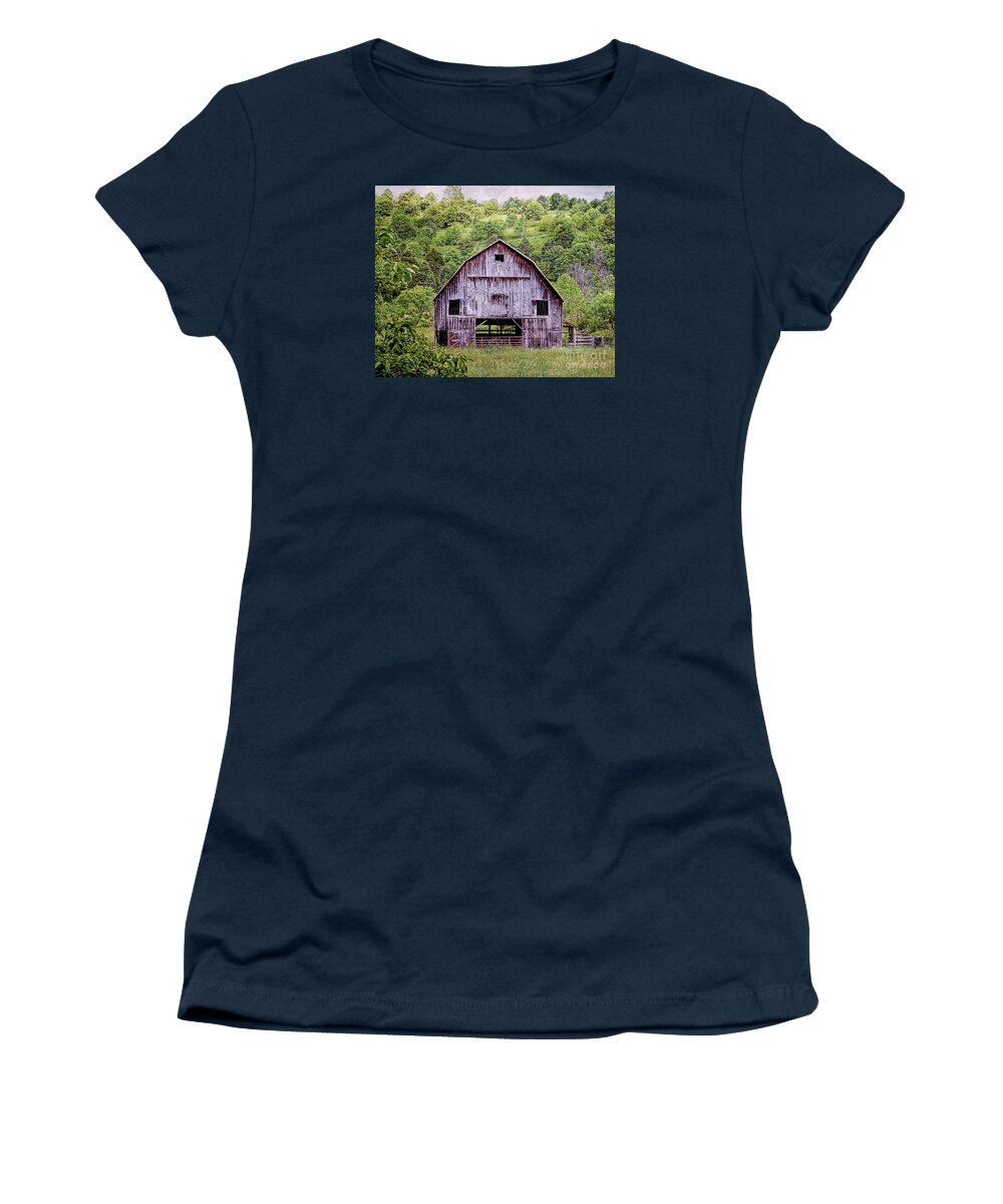 Barn Women's T-Shirt featuring the photograph A Face In the Barn by Kerri Farley